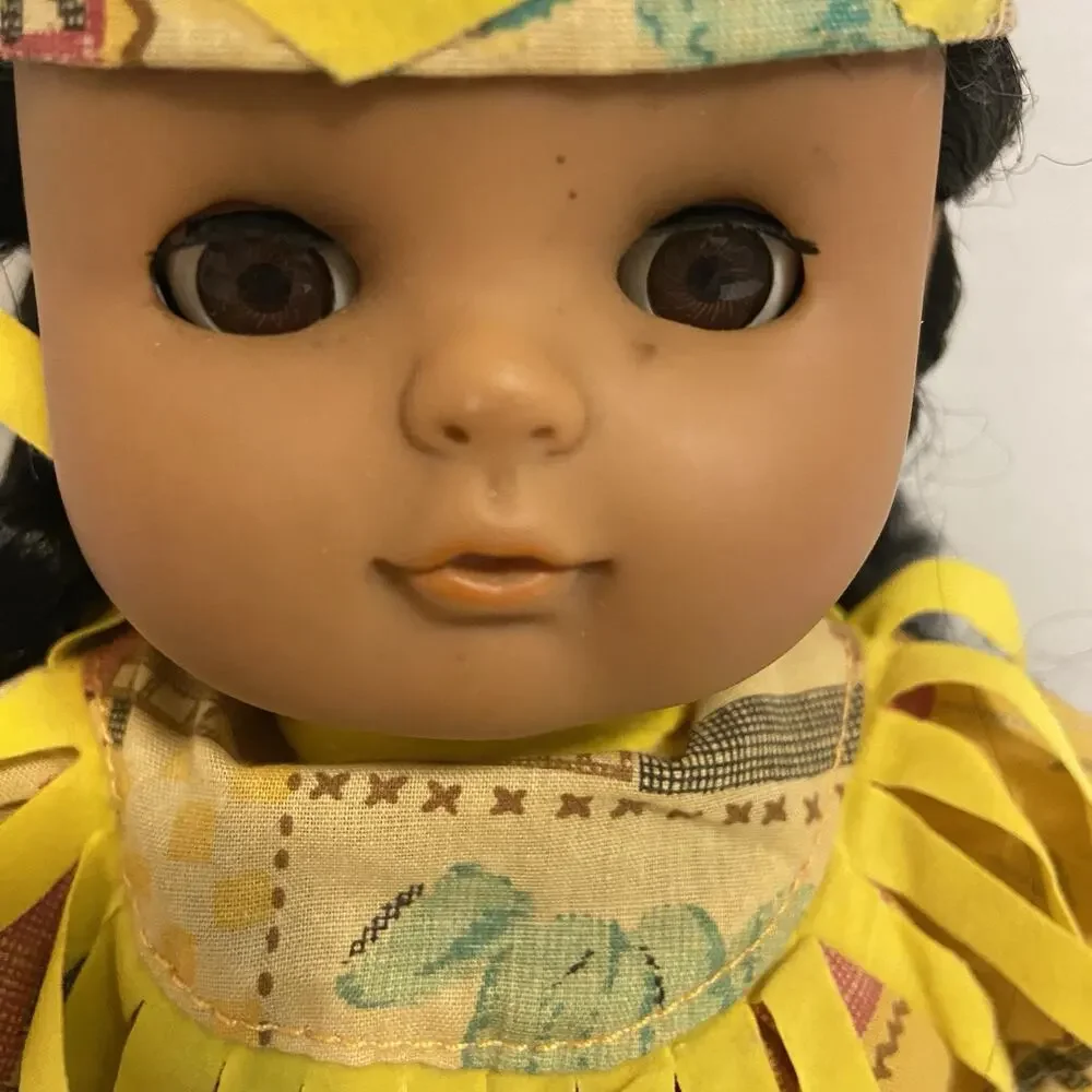 GI-GO Toys Vinyl Cloth Native American Indian Doll. 12